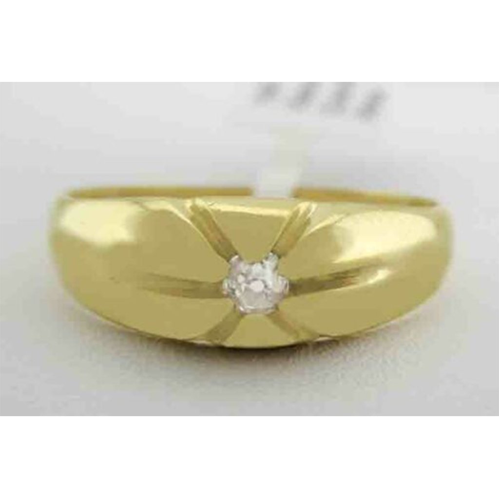 Genuine Diamond Ring 10k Yellow Gold